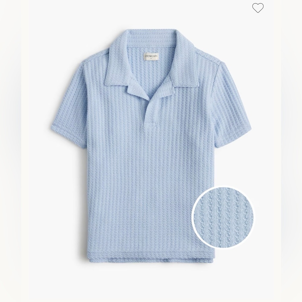 J.Crew Factory Boys' crochet textured polo shirt